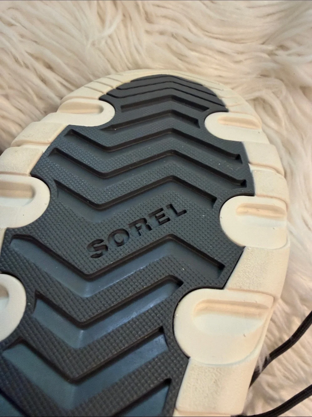 Sorel Charcoal Grey Suede Lace-Up Faux Fur Ankle Boots size 9.5 BNWOT see photos